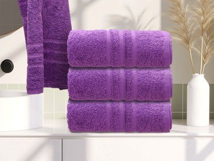 Ručník Comfort 50 x 100 cm fialový, 100% bavlna do moderní koupelny