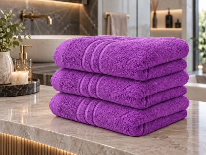 Osuška Comfort 70 x 140 cm fialová, 100% bavlna