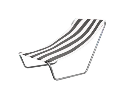 60310 skladaci plazove lehatko sand tmave sede pruhy pro pohodlny odpocinek