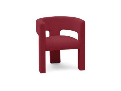 Vínové designové křeslo ALPAH B VELVET s moderním vzhledem