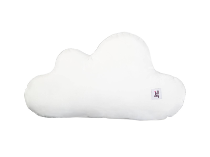 Sametový dekorační polštářek CLOUD SNOW ve tvaru obláčku