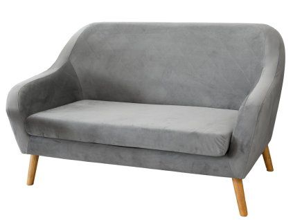 Stylová šedá 2místná pohovka CORANTI VELVET do moderního interiéru