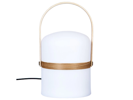 Venkovní lampa s rukojetí KIARA 26,5 cm, bílá – elegantní osvětlení