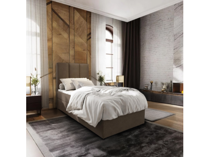Čalouněná postel boxspring MERALIS 80x200 cm hnědá – moderní elegance