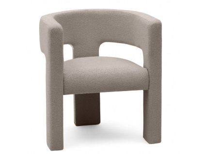 Béžovošedé designové křeslo ALPAH LOOP – moderní elegance pro váš interiér