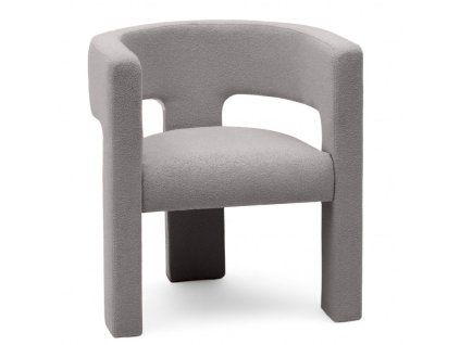 Světle šedé designové křeslo ALPAH LOOP – moderní elegance pro váš domov