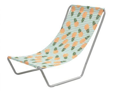 80600 14 skladaci plazove lehatko sand pineapple s tropickym motivem ananasu