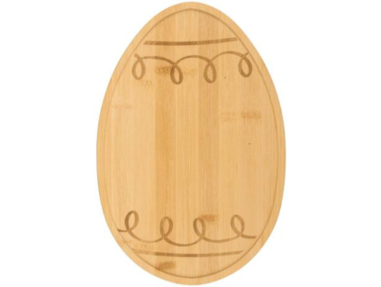 Bambusové servírovací prkénko EGGUNO 20x30 cm ve tvaru vajíčka
