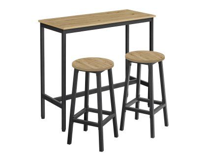 Barový jídelní set TAYLOR ARTISAN 1+2, 100x40 cm