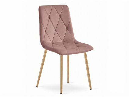 Elegantní sametová židle LIBRA CLOUD ROSE ve starorůžové barvě