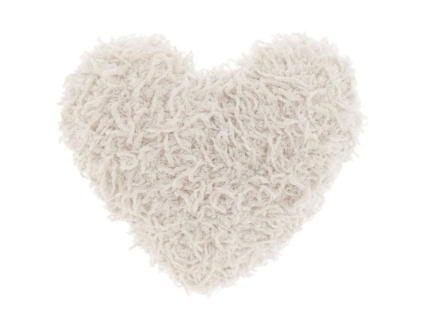 Elegantní dekorační polštářek ROMEO HEART 45x45 cm, krémový