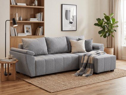 92154 2 rozkladaci oboustranna sedaci souprava do l livaro 251x140 cm svetle seda moderni design