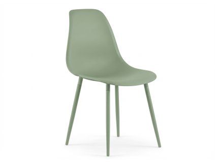 93111 6 moderni jidelni zidle osaka plastova svetle zelena v minimalisticke jidelne