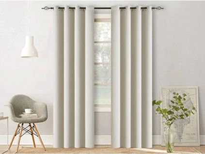 Elegantní bílo-krémový závěs OXFORD 140x250 cm do moderního interiéru 1ks