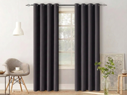 Závěs OXFORD LIGHT 140x250 cm tmavě šedý elegantní závěs do moderního interiéru