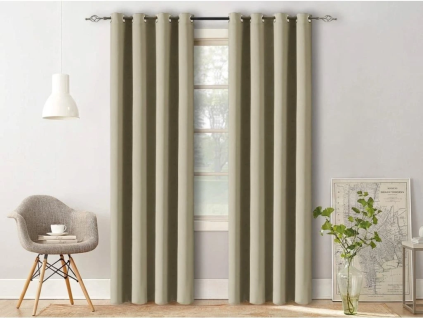 Závěs OXFORD 140x270 cm světle olivový pro světlý a moderní interiér