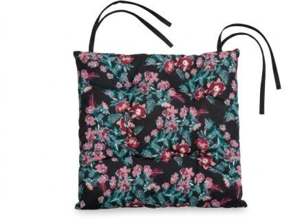 Elegantní podsedák na židli OMBRE 38x38 cm šedý s prošíváním