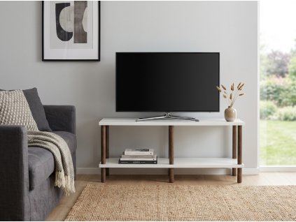94642 2 tv stolek sole 90 cm bila moderni design s uloznym prostorem
