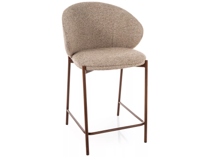 Barová židle KIOTO ořech béžová moderní design