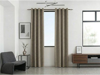Zatemňovací závěs LOOM VELVET 140x250 cm béžovohnědý pro moderní interiér