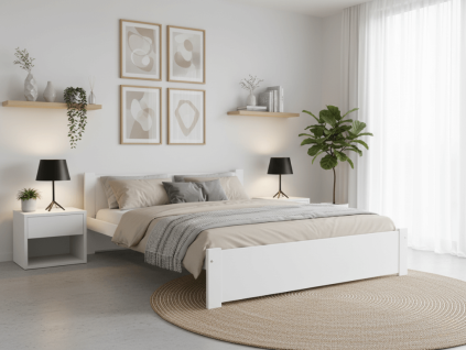 Postel IKAROS 120 x 200 cm, bílá
