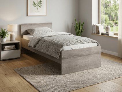 Postel ELISA 90 x 200 cm dub lanýž moderní jednolůžko do ložnice