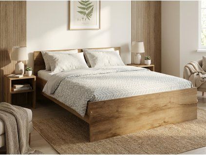 Postel ELISA 160 x 200 cm, dub artisan