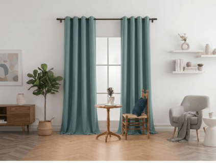 Zatemňovací závěs DREAM VELVET 140x250 cm modrozelený s elegantním sametovým vzhledem