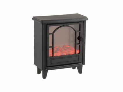 LED dekorace krb COZY WARM 40x35 cm, černý v útulném obývacím pokoji