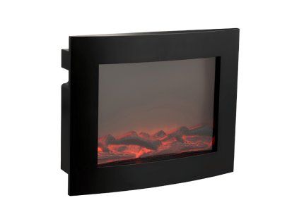 LED dekorace moderní krb COZY WARM 40x50 cm, černý s efektem plamenů