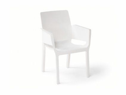 Zahradní jídelní židle EVELYN, bílá pro moderní terasu