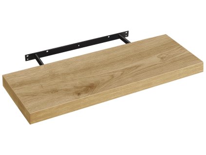 Plovoucí nástěnná police GROVE 60x20 cm, dub artisan do moderního obývacího pokoje