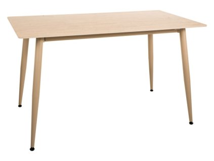 Moderní jídelní stůl TALVEN s keramickou travertinovou deskou 130x70 cm, travertin/kašmír