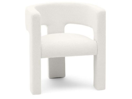 Bílé designové křeslo ALPAH B s moderním a minimalistickým vzhledem