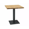 Stůl PURO 60x60 s deskou v dekoru dub a kovovou nohou