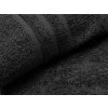 Designová osuška Classic 70x140 cm černá s dekorativní bordurou, 100% bavlna