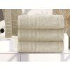 Luxusní osuška Comfort 70x140 cm krémová s bordurou, 100% bavlna