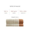 Designová osuška Comfort Maxi 100x200 cm hnědá s dekorativní bordurou, 100% bavlna
