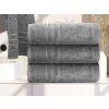 Kvalitní osuška Comfort 70x140 cm světle šedá s dekorativní bordurou, 100% bavlna