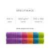 Designová osuška Comfort Maxi 100x180 cm purpurová s dekorativní bordurou, 100% bavlna