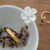 bol blanc porcelaine fleur vide poche rader