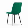 44898 2 designova zelena sametova zidle lava s cernymi nohami trendy volba