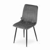 44901 2 designova seda sametova zidle lava s cernymi nohami pohodli a elegance