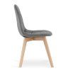 Tmavě šedá sametová jídelní židle BORA
