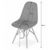 Jídelní židle DUMO šedá – sametový design s elegancí