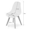 Designová plastová židle KITO černá s dřevěnou podnoží