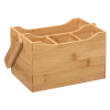 Přírodní bambusový pořadač FIVE – elegantní úložný box s rukojetí