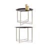 30258 fuqzfcis mesa auxiliar concava 4 patas soporte de listones de metal cruzados dos tonos drancy 6
