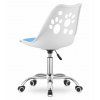 Ergonomická židle PRINT bílo-modrá s motivem tlapky pro děti