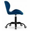 Designové kancelářské křeslo NOTO VELVET – modrý samet a ergonomický tvar